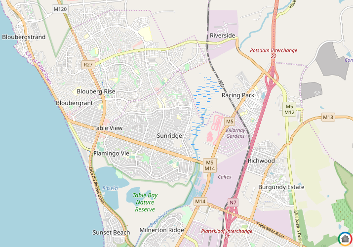 Map location of West Riding - CPT